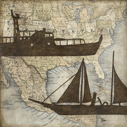 Framed Travel Silhouette III Print