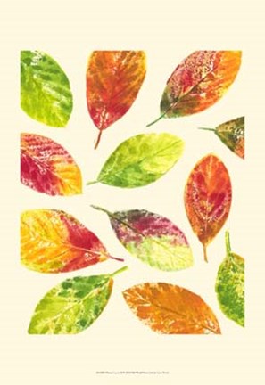 Framed Vibrant Leaves II Print