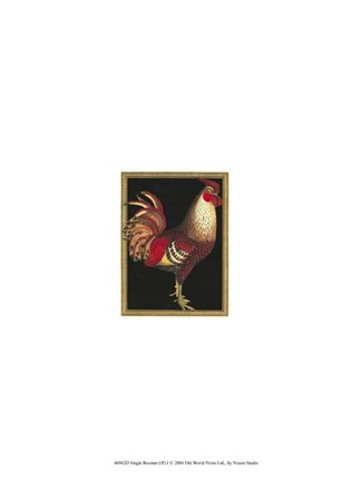 Framed Single Rooster (IP) I Print