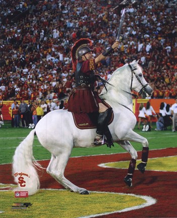 Framed Traveler, the USC Trojans Mascot 2007 Print