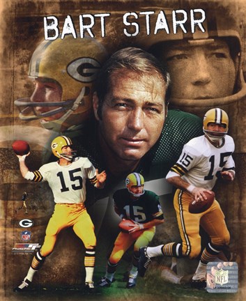 Framed Bart Starr 2010 Portrait Plus Print