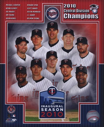 Framed Minnesota Twins 2010 AL Central Champions Composite Print