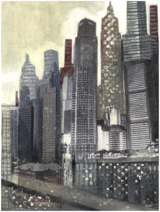 Framed Urban Landscape II Print
