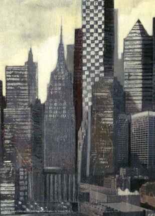 Framed Urban Landscape I Print