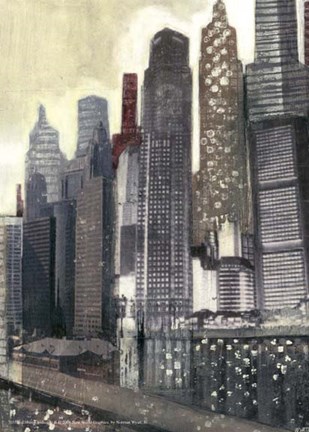 Framed Urban Landscape II Print