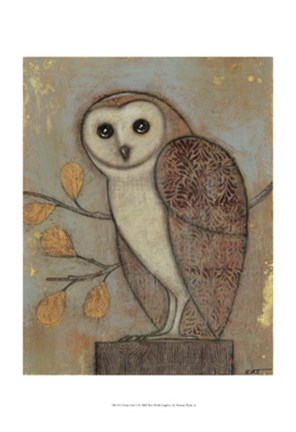 Framed Ornate Owl II Print