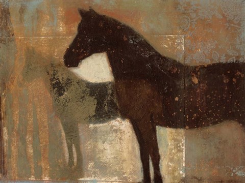 Framed Weathered Equine II Print