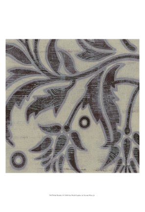 Framed Iris Woodcut I Print