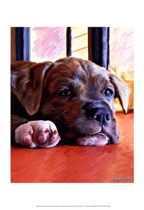 Framed Kratos Baby Pit Bull Print