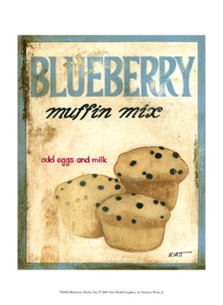 Framed Blueberry Muffin Mix Print