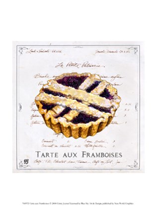 Framed Tarte aux Framboises Print