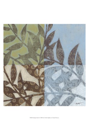 Framed Swaying Fronds II Print