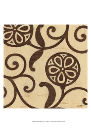 Framed Stained Wood Botanical II Print