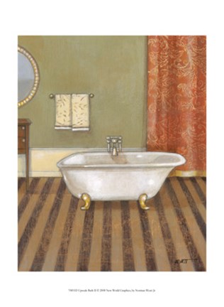 Framed Upscale Bath II Print