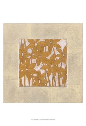 Framed Metallic Petals I Print