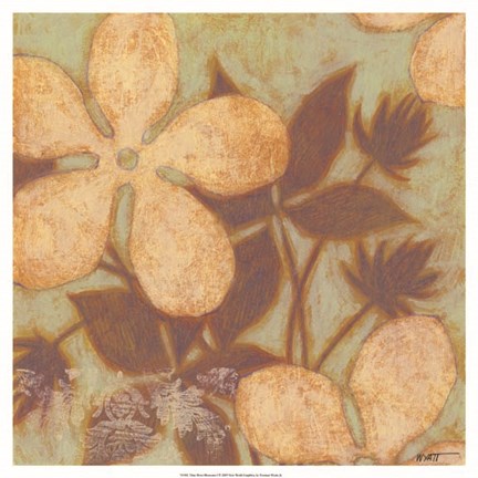 Framed Time Worn Blossoms I Print