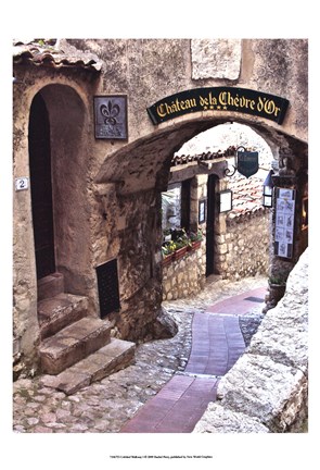 Framed Cobbled Walkway I Print
