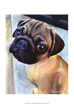 Framed Baby Puglet Print