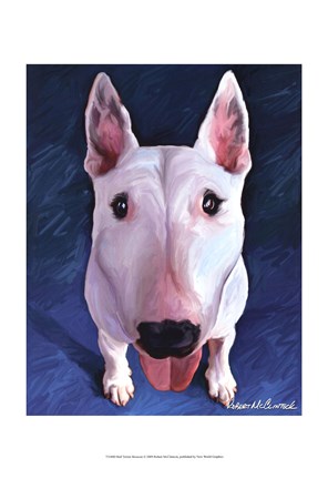 Framed Bull Terrier Bronson Print
