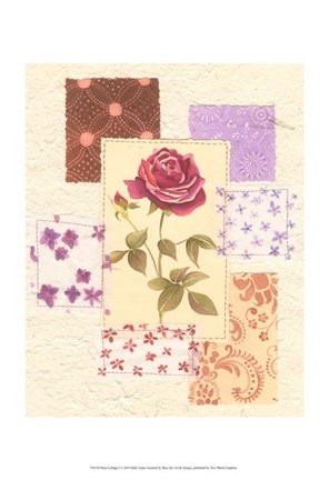 Framed Rose Collage I Print