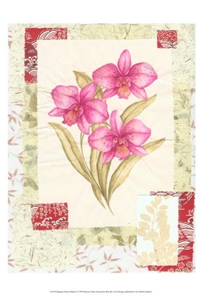 Framed Magenta Flower Studies I Print