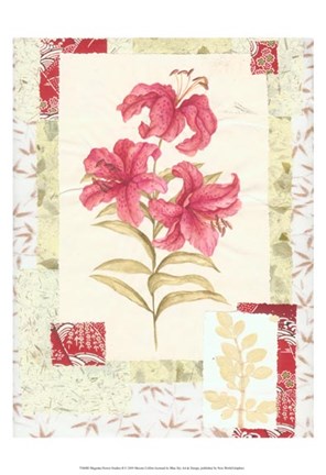 Framed Magenta Flower Studies II Print