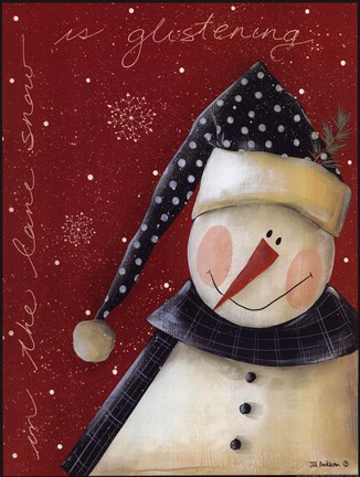 Framed Snow is Glistening Print