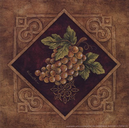 Framed Golden Grapes Print