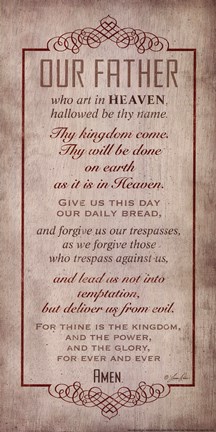 Framed Lord's Prayer Print