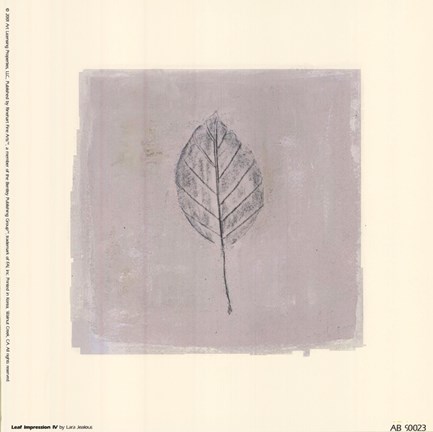 Framed Leaf Impression lV Print