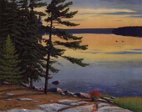 Framed Sunrise Shore Print