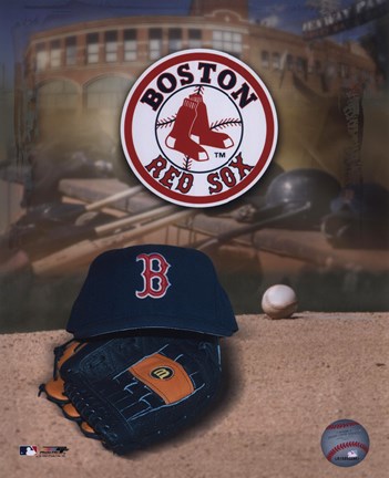 Boston Red Sox Logo and Cap Fine Art Print by Unknown at