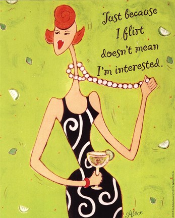 Framed I Flirt Print