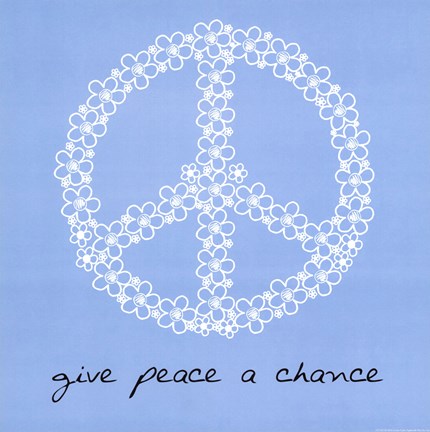 Framed Give Peace A Chance Print