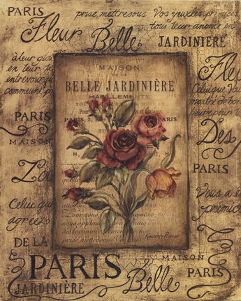 Framed Bel Bouquet I Print