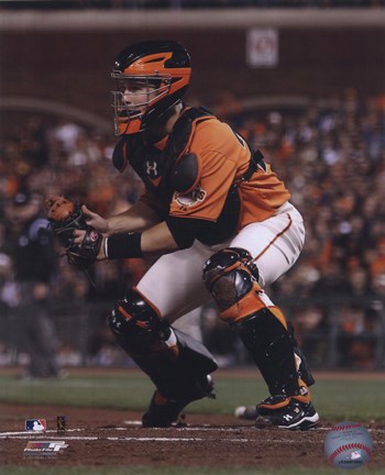 Framed Buster Posey 2010 Action Print