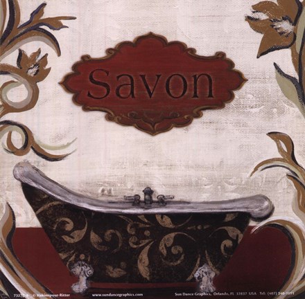 Framed Savon (Red) Print