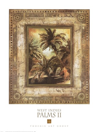Framed West Indies Palms II Print