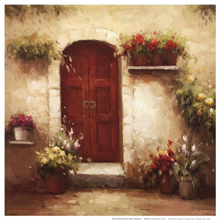 Framed Rustic Doorway III Print