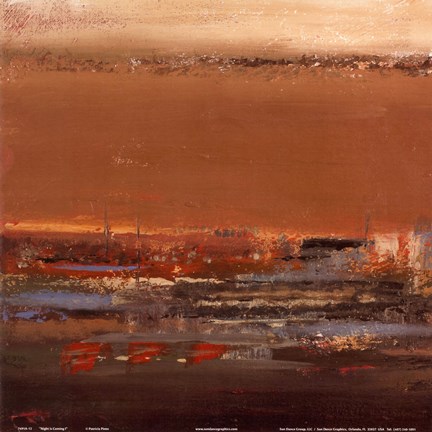 Framed Night Is Coming I (abstract square) Print