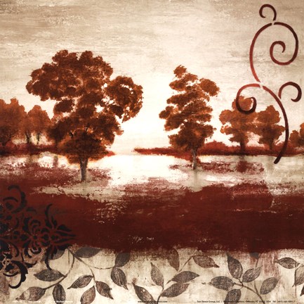 Framed Red Land II Print