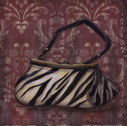 Framed Evening Out on Red II Print