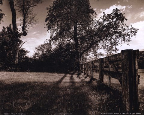 Framed Fence I Print