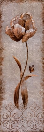 Framed Tulip &amp; Butterfly II Print