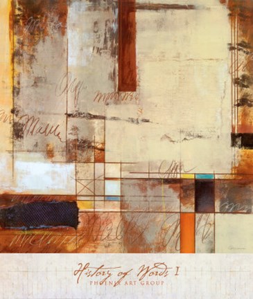 Framed History of Words I Print