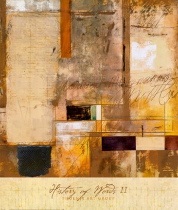 Framed History of Words II Print