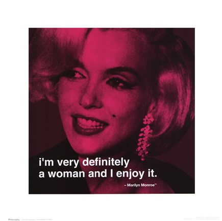 Framed Marilyn Monroe - Definitely a Woman Quote Print