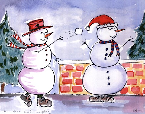 Framed All Work and No Play Print