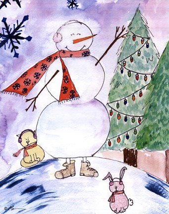 Framed Yet Another Snowman Print
