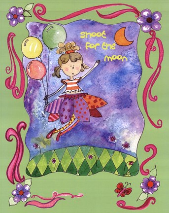 Framed Shoot for the Moon Print